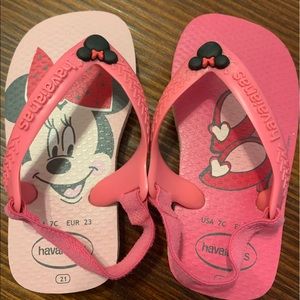 Havaianas Minnie Mouse Baby flip flops size 7